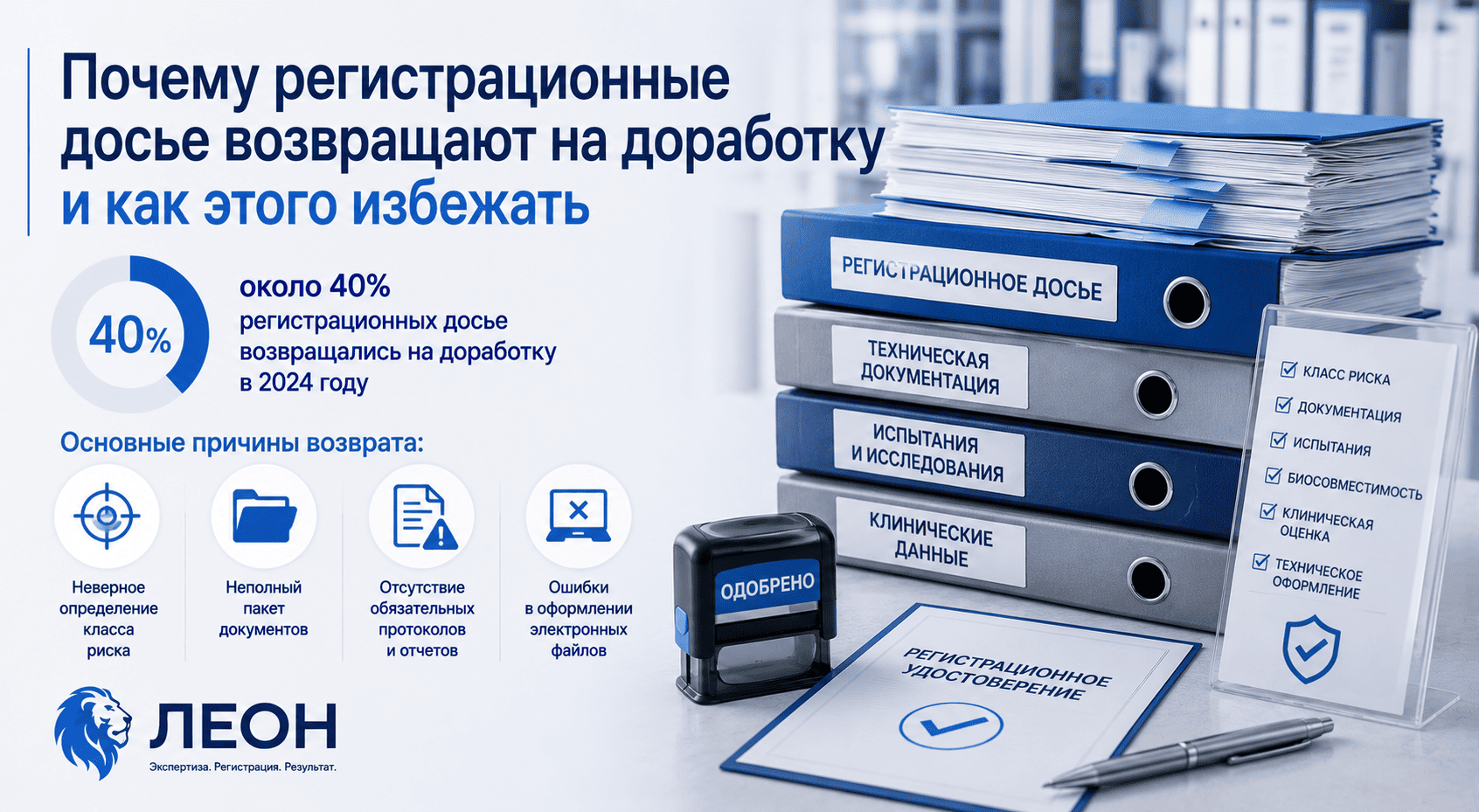 Почему регистрационные досье возвращают на доработку и как этого избежать